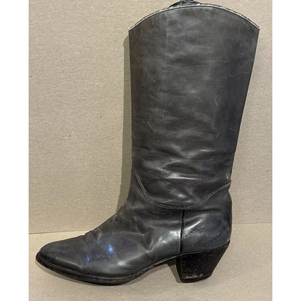 Ottorino Bossi Per Arnoldo Marcella Gray Leather Boots Handmade Italy Men’s 8 D